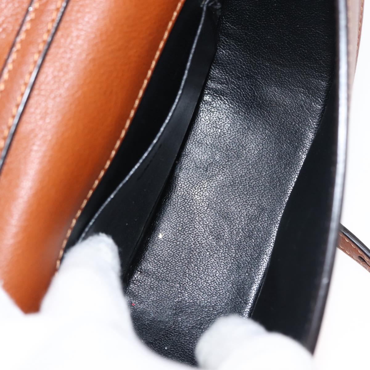 Chloe Nile Hand Bag Leather 2way Brown Gold Auth 145889