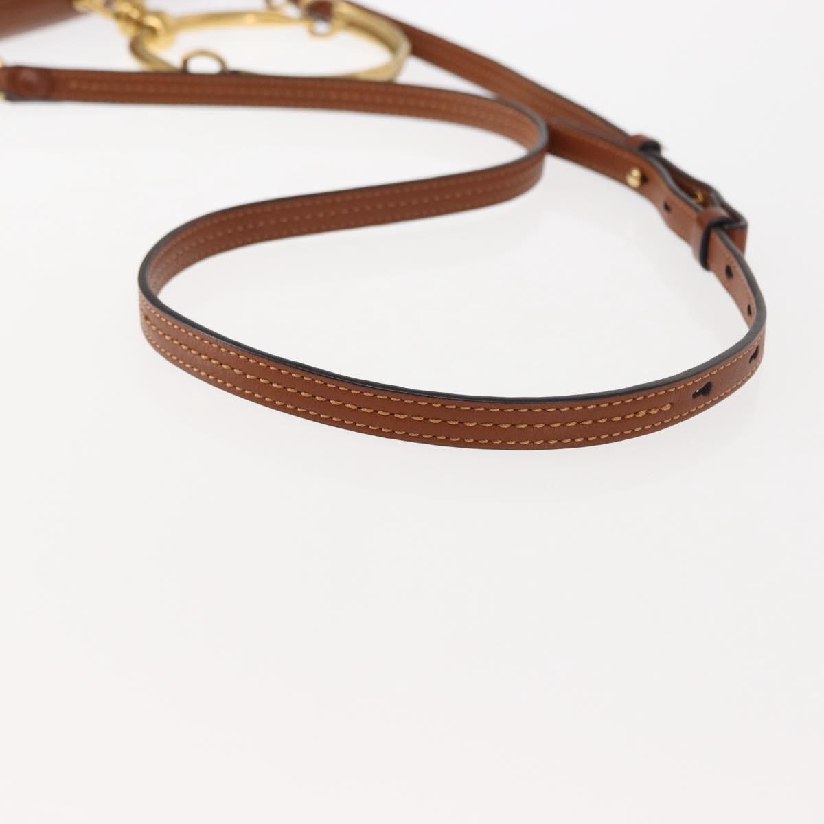 Chloe Nile Hand Bag Leather 2way Brown Gold Auth 145889