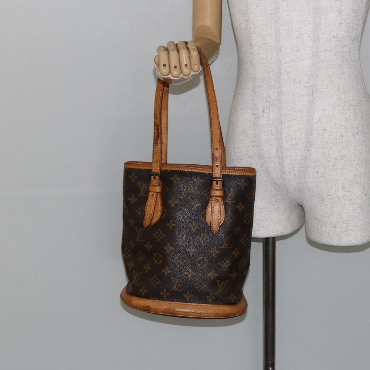 LOUIS VUITTON Monogram Bucket PM Shoulder Bag Vintage M42238 LV Auth 145902