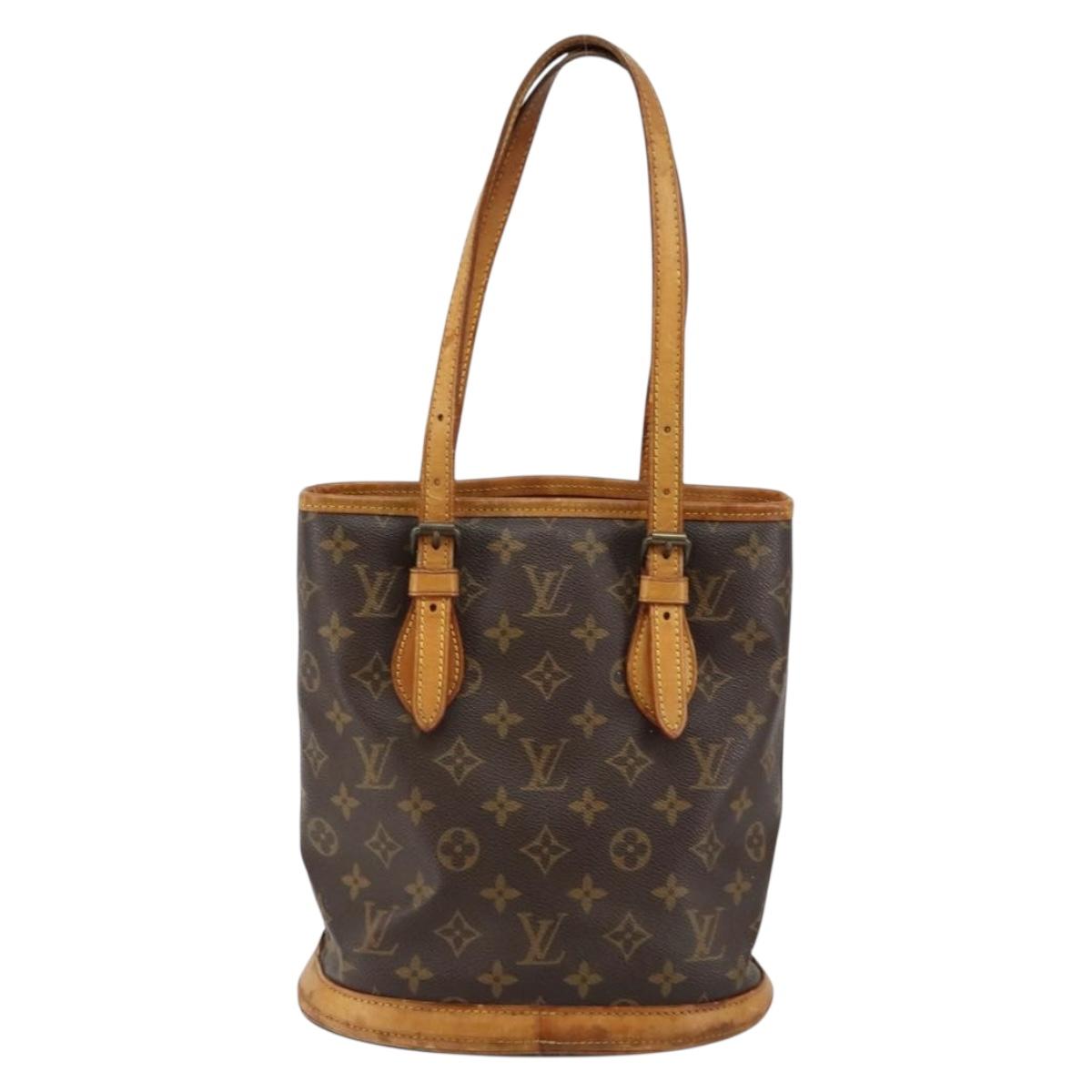 LOUIS VUITTON Monogram Bucket PM Shoulder Bag Vintage M42238 LV Auth 145902