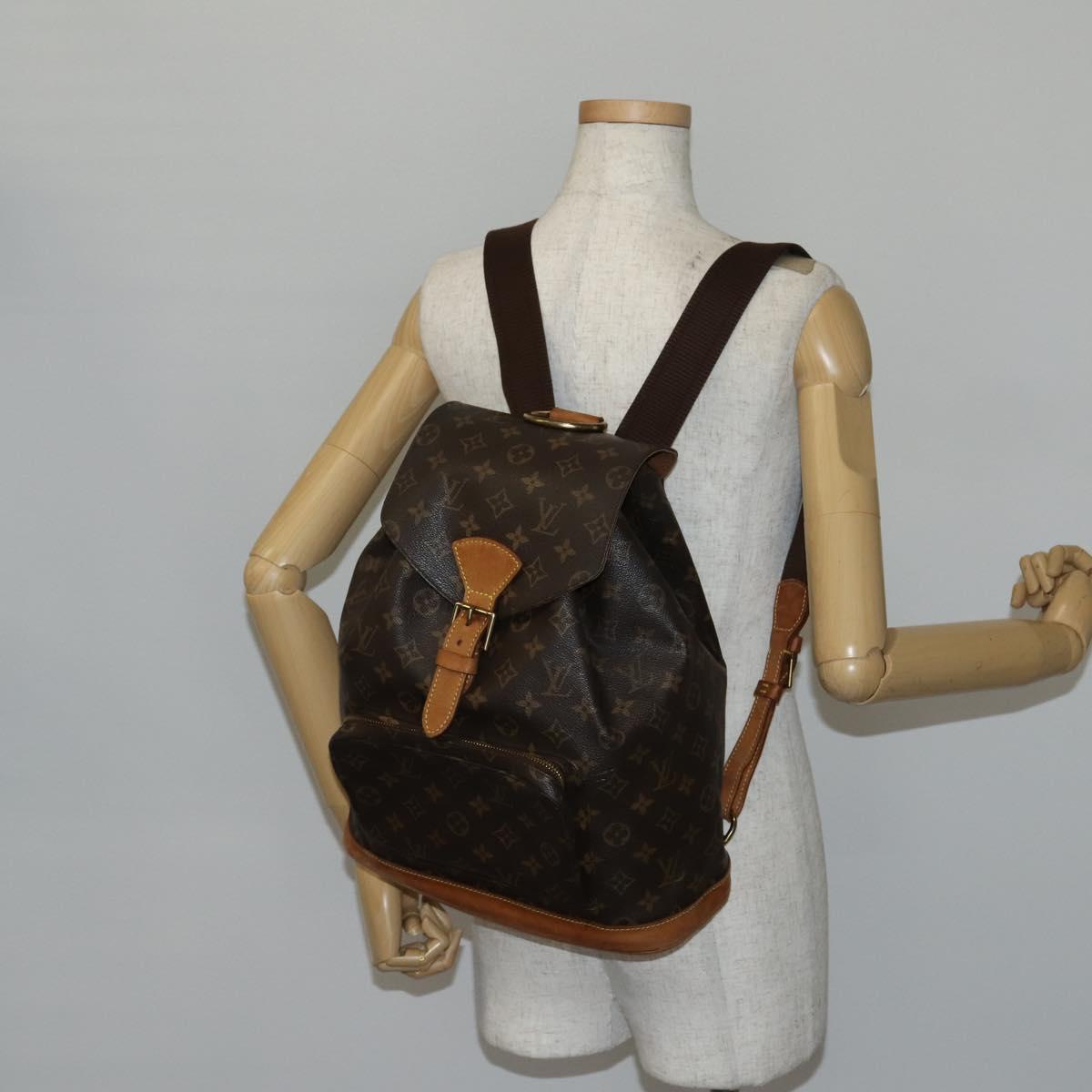 LOUIS VUITTON Monogram Montsouris GM Backpack M51135 LV Auth 145906