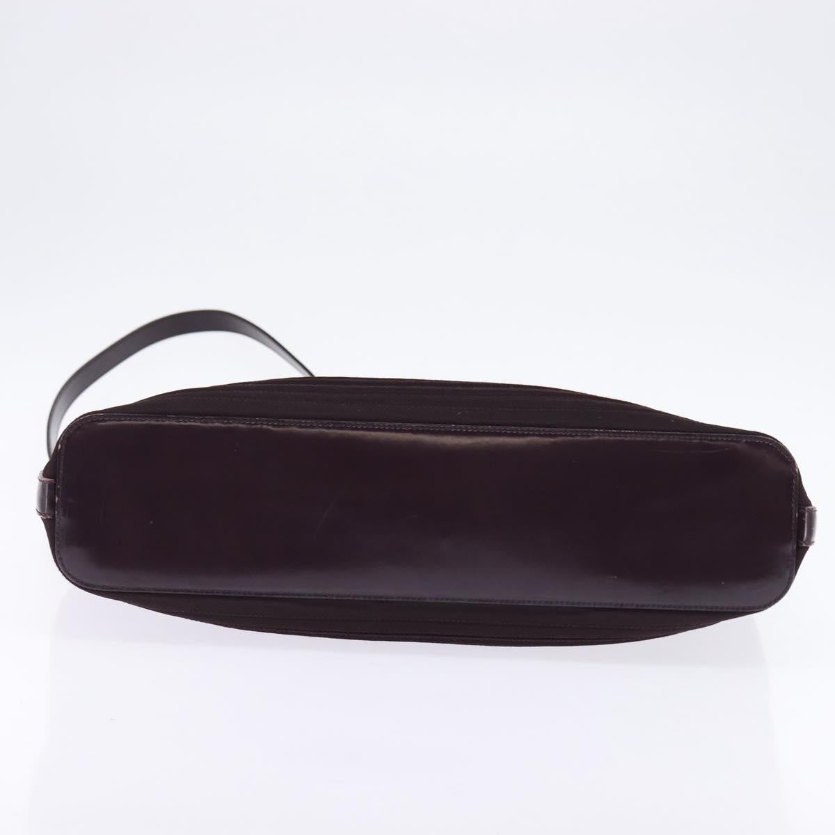 GUCCI Bamboo Hand Bag Nylon 2way Black Silver 002 1998 0352 Auth 145912