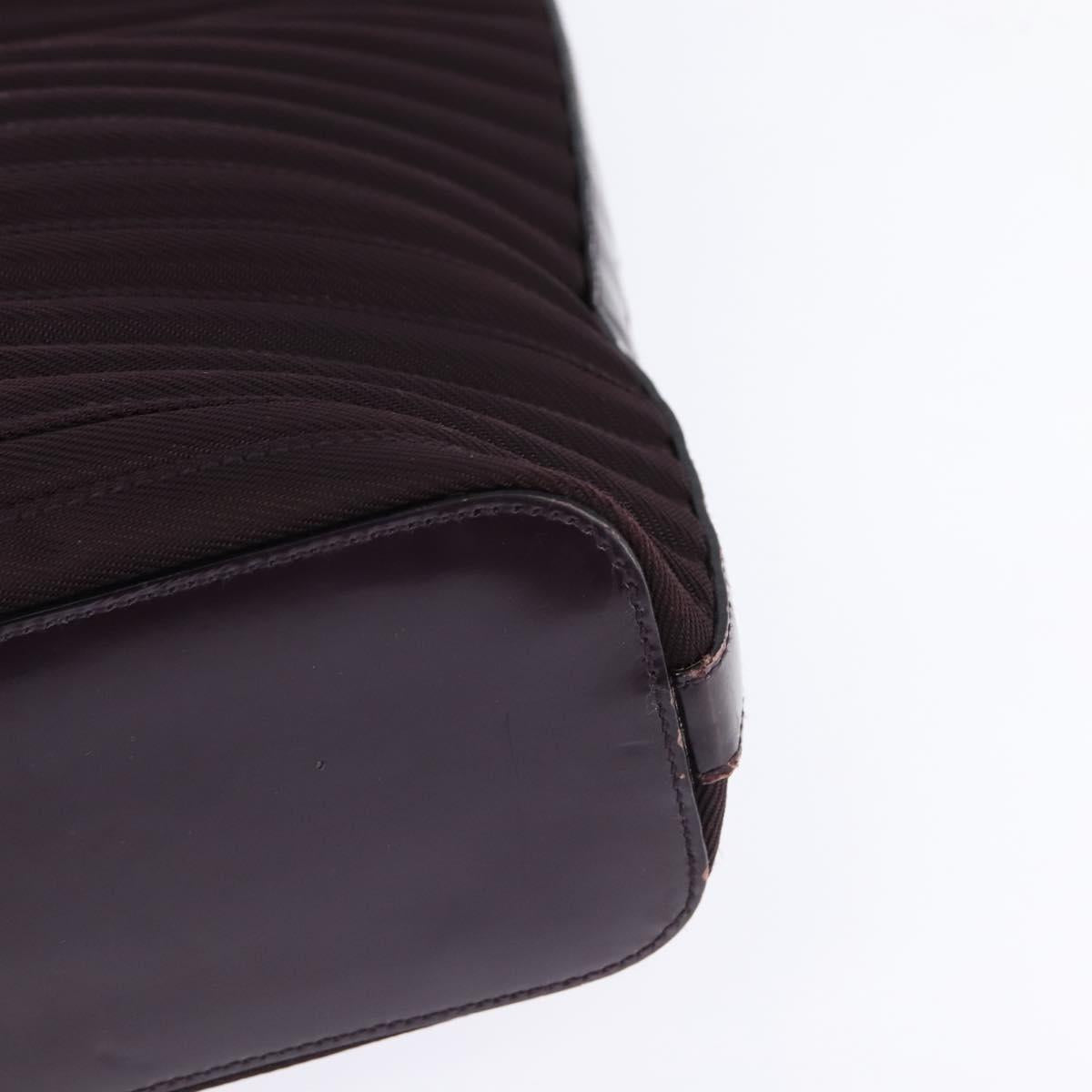 GUCCI Bamboo Hand Bag Nylon 2way Black Silver 002 1998 0352 Auth 145912