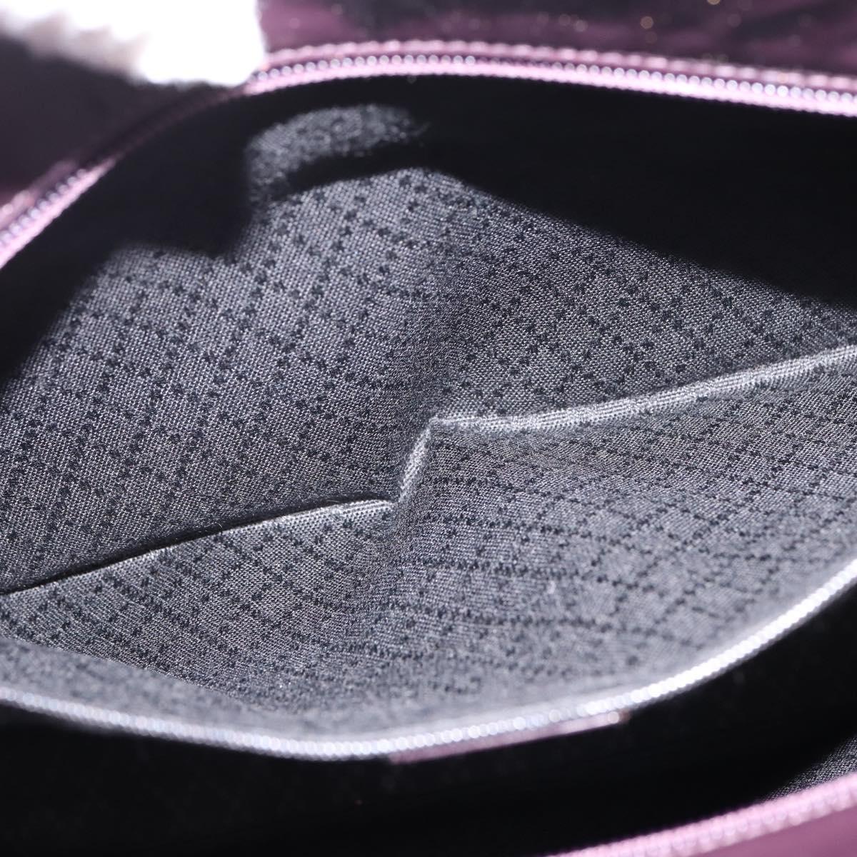 GUCCI Bamboo Hand Bag Nylon 2way Black Silver 002 1998 0352 Auth 145912