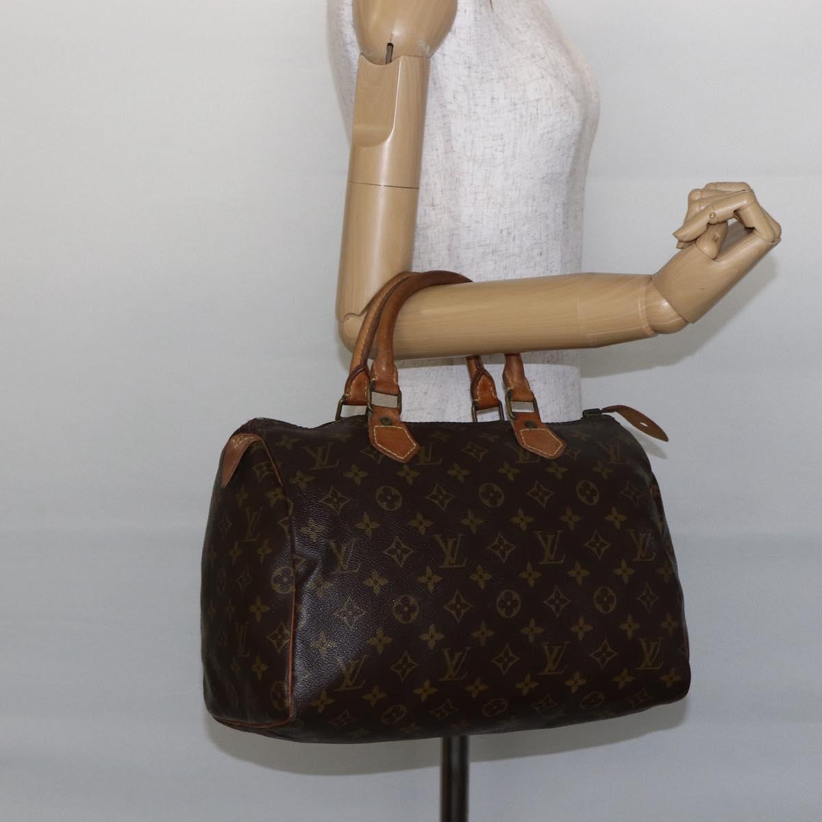 LOUIS VUITTON Monogram Speedy 30 Hand Bag M41526 LV Auth 145914
