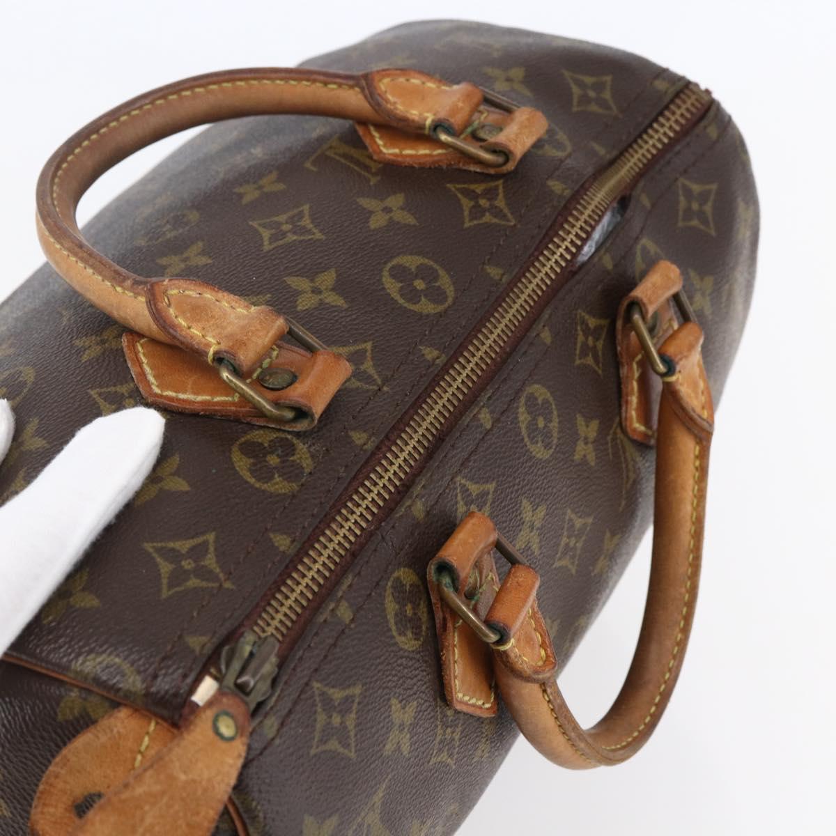 LOUIS VUITTON Monogram Speedy 30 Hand Bag M41526 LV Auth 145914