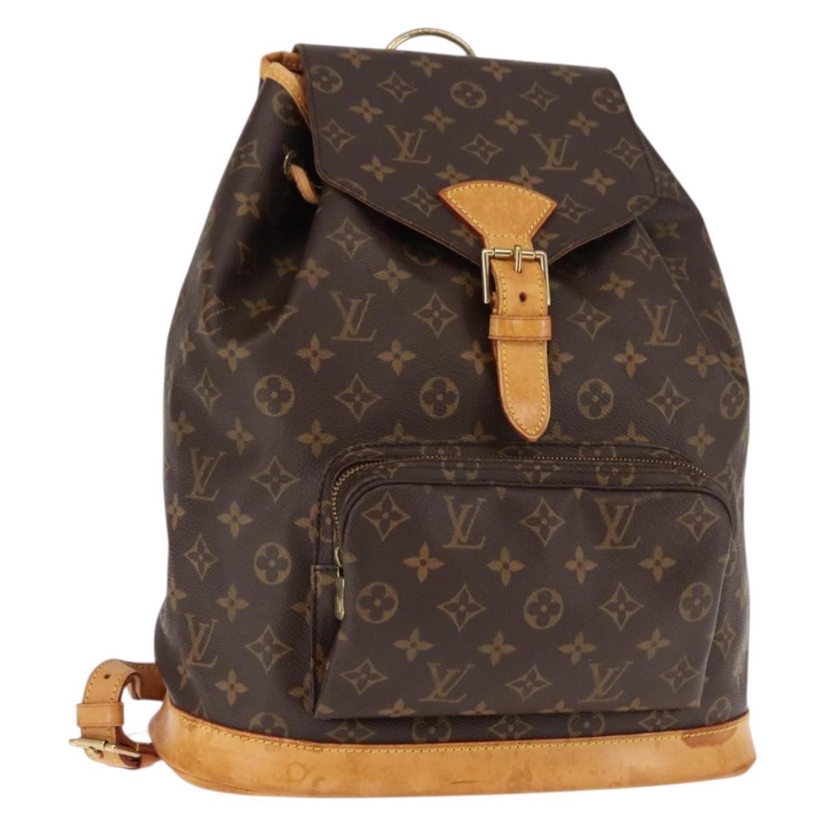 LOUIS VUITTON Monogram Montsouris GM Backpack M51135 LV Auth 145916