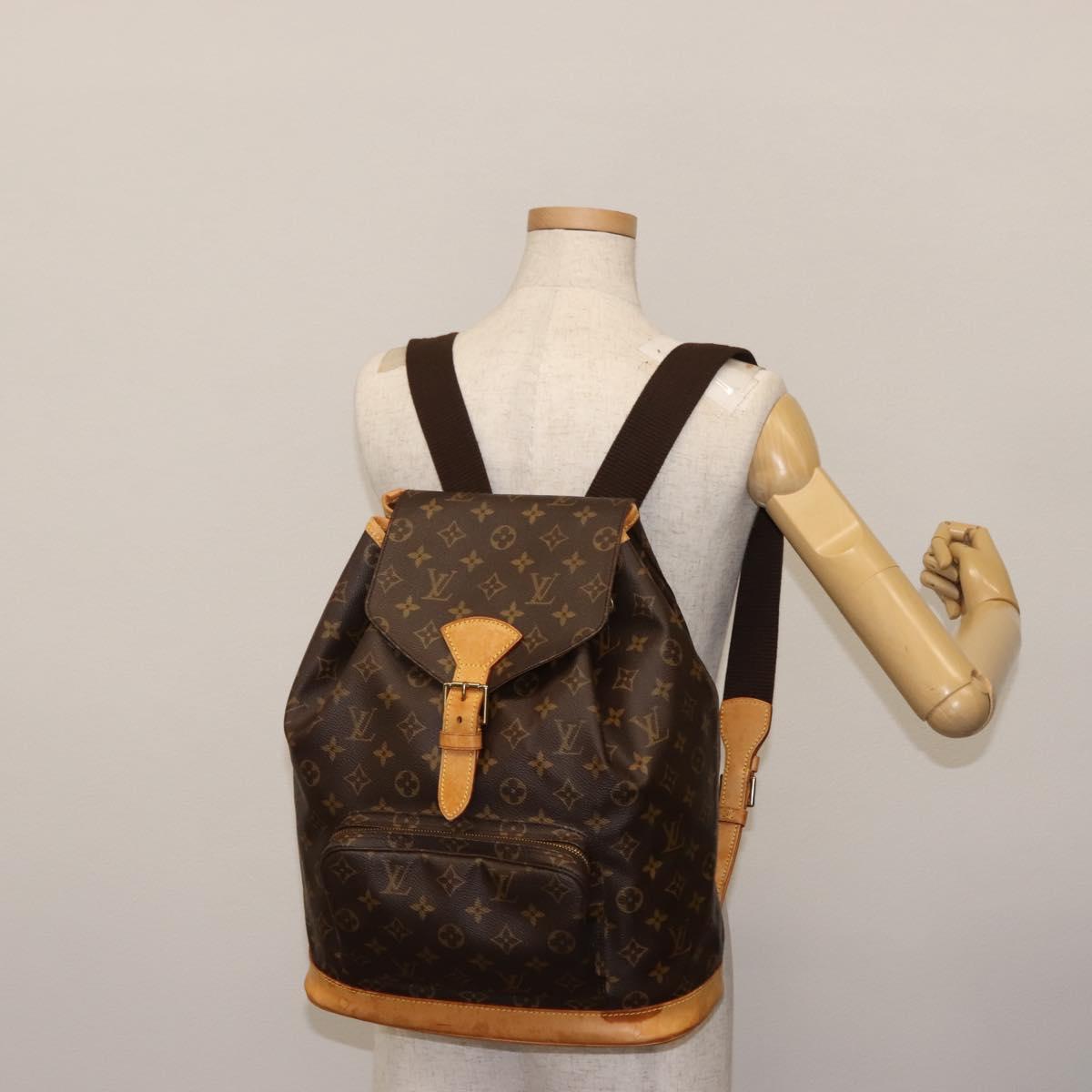 LOUIS VUITTON Monogram Montsouris GM Backpack M51135 LV Auth 145916