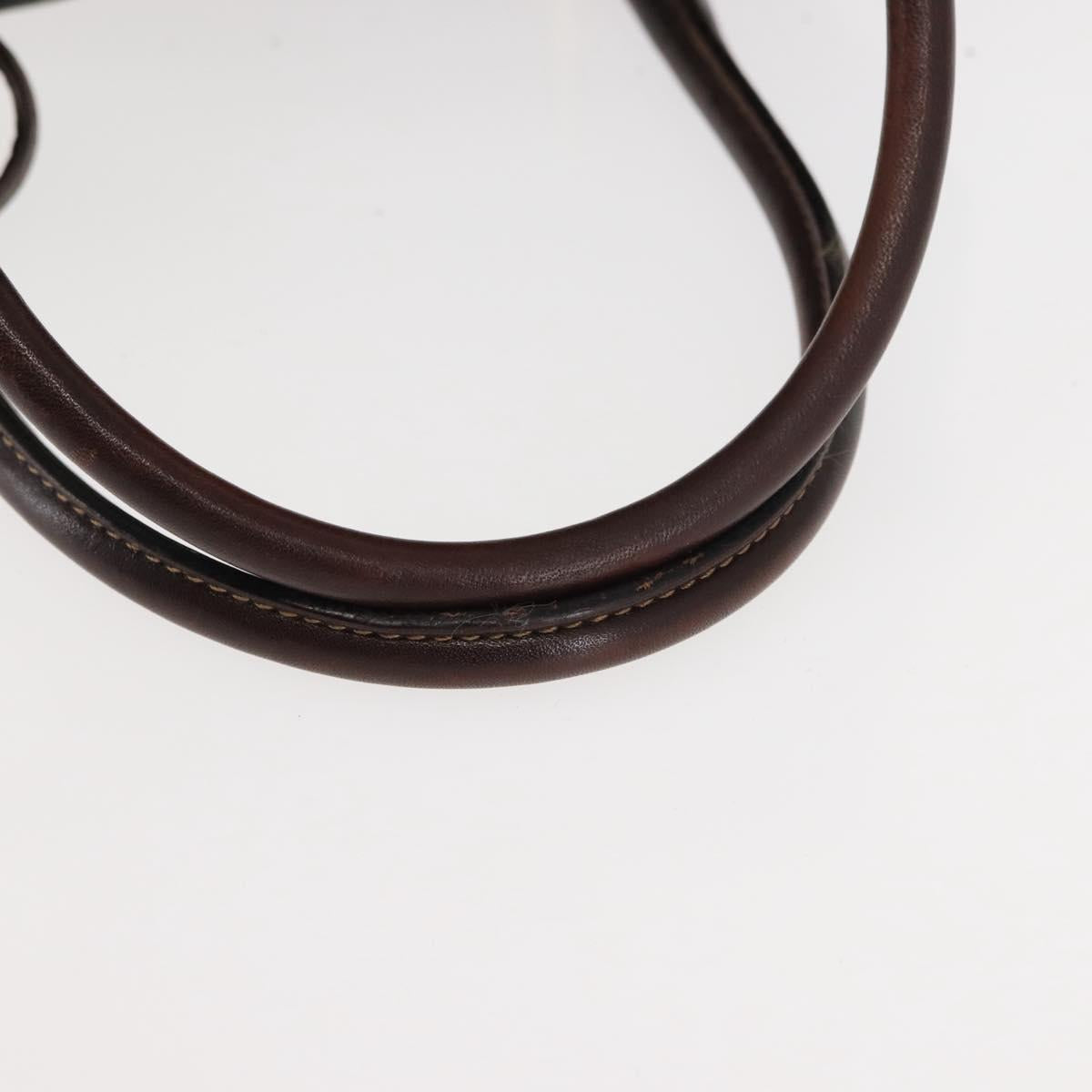 FENDI Zucca Canvas Hand Bag Black Brown gold Auth 145924