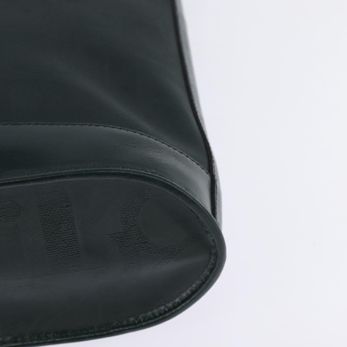 Christian Dior Trotter Canvas Shoulder Bag Green Gold Auth 145943