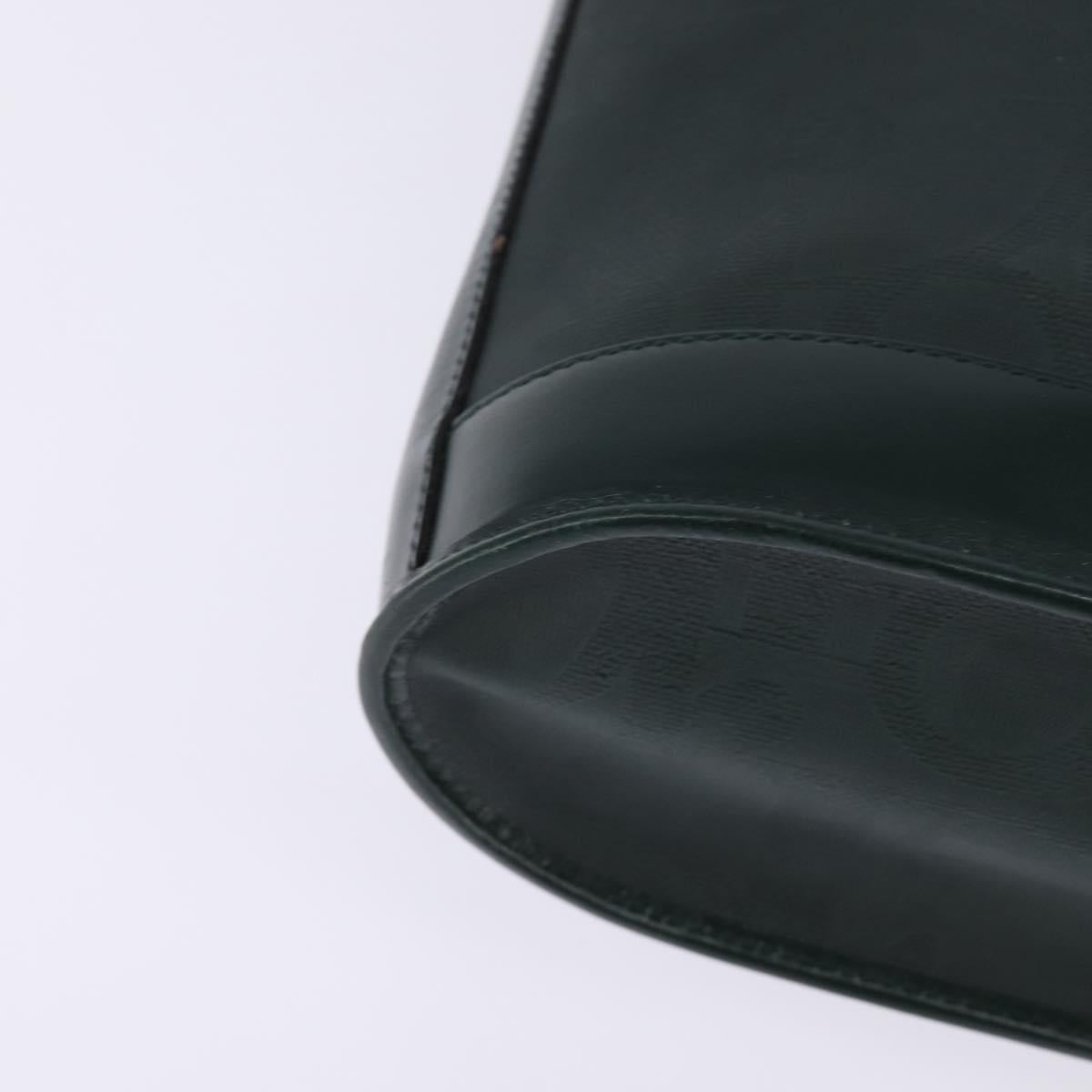 Christian Dior Trotter Canvas Shoulder Bag Green Gold Auth 145943