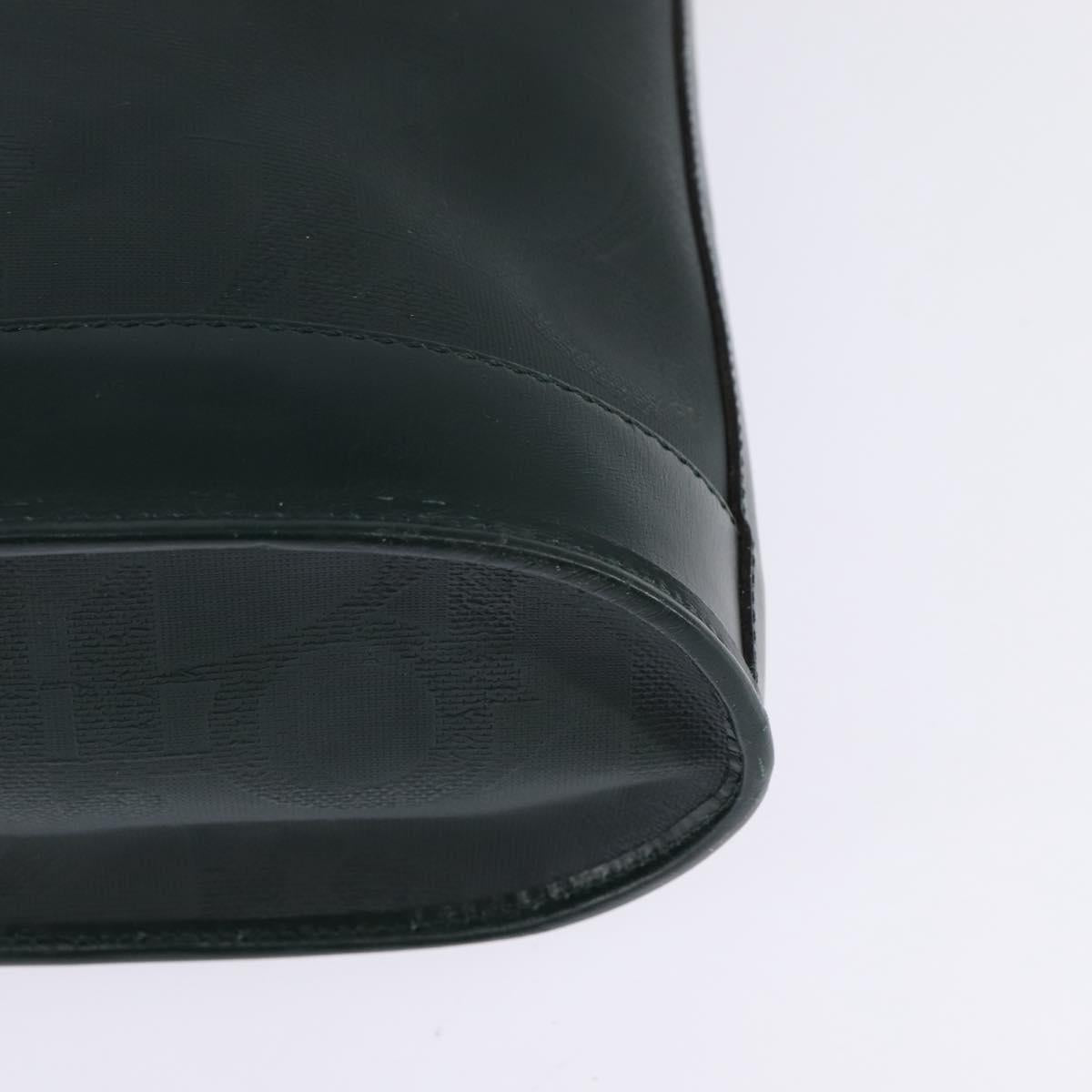 Christian Dior Trotter Canvas Shoulder Bag Green Gold Auth 145943