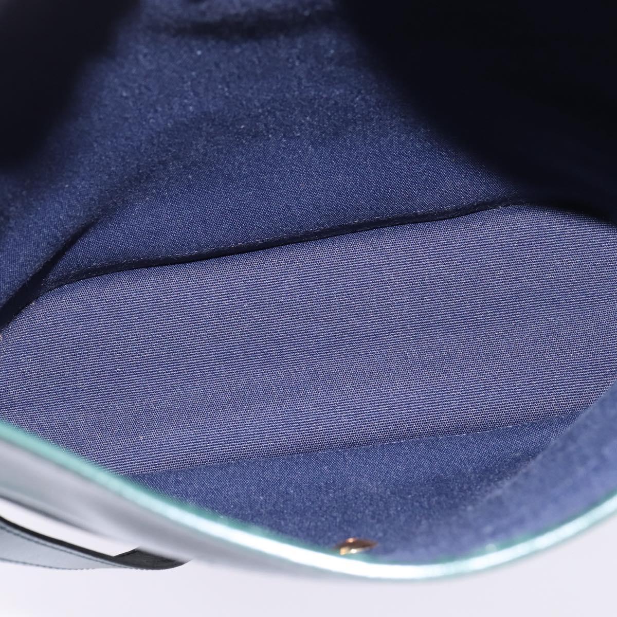 Christian Dior Trotter Canvas Shoulder Bag Green Gold Auth 145943