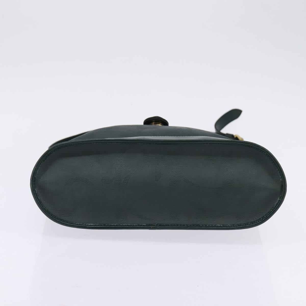 Christian Dior Trotter Canvas Shoulder Bag Green Gold Auth 145943