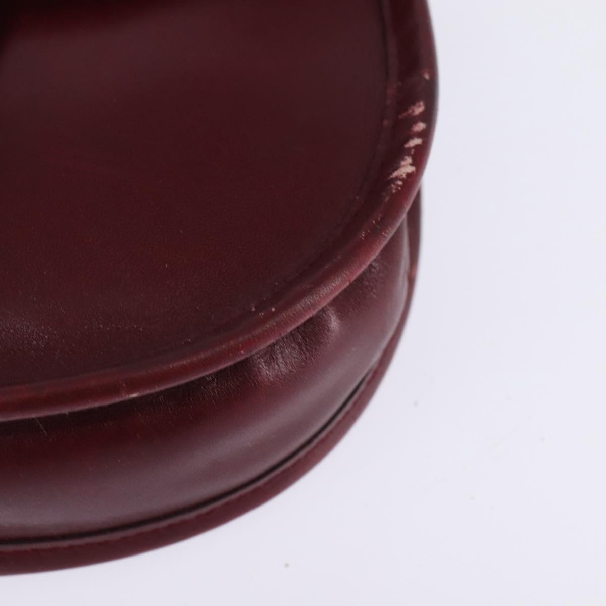GUCCI Shoulder Bag Leather Red Auth 145949