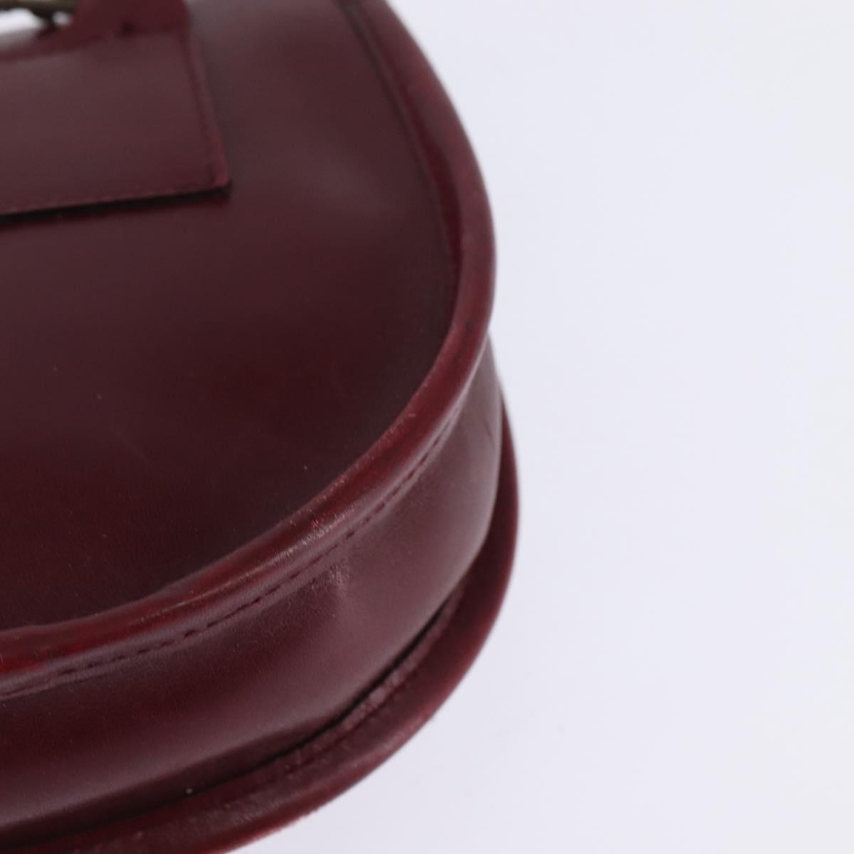 GUCCI Shoulder Bag Leather Red Auth 145949