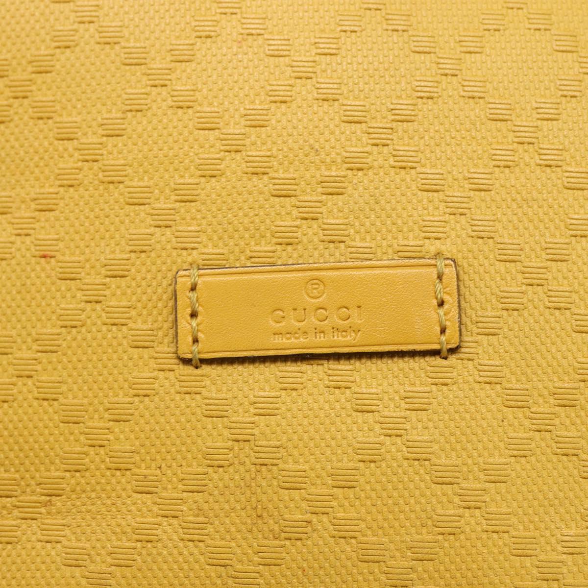 GUCCI Diamante Shoulder Bag Leather Yellow Gold 354229 Auth 145951