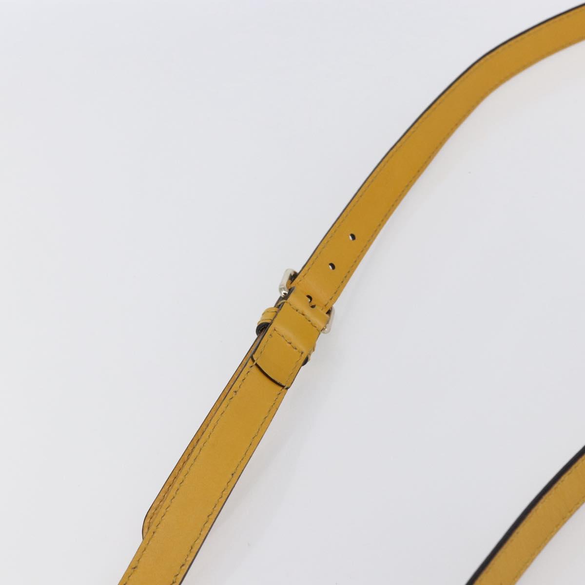 GUCCI Diamante Shoulder Bag Leather Yellow Gold 354229 Auth 145951