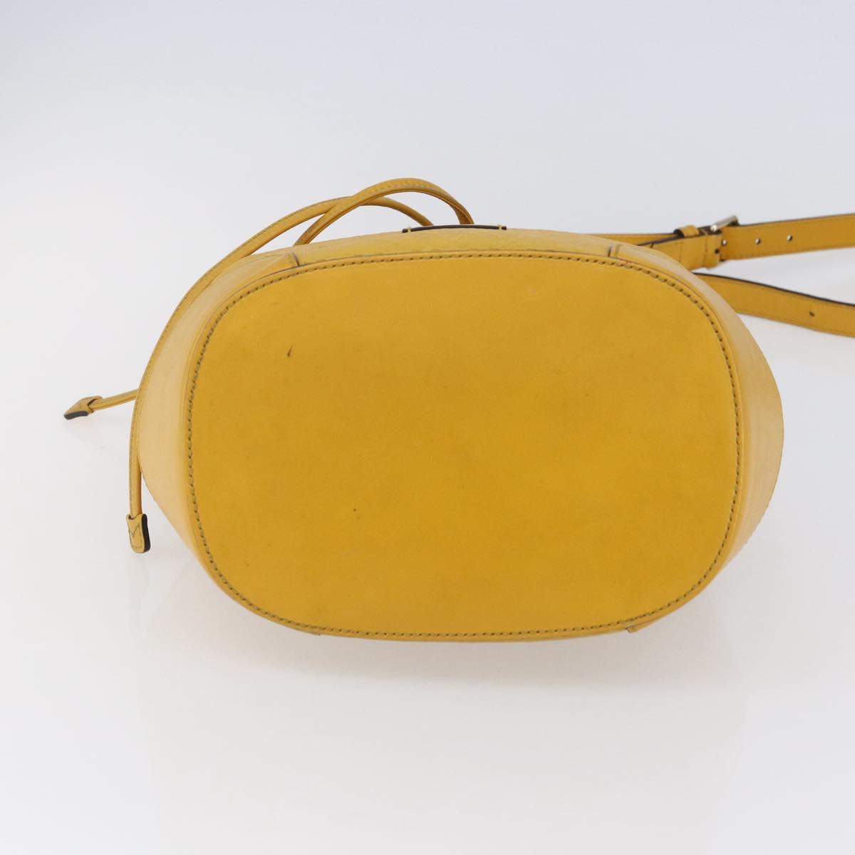 GUCCI Diamante Shoulder Bag Leather Yellow Gold 354229 Auth 145951