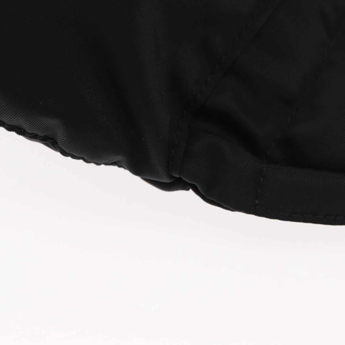 PRADA Waist bag Nylon Black Silver Auth 145954