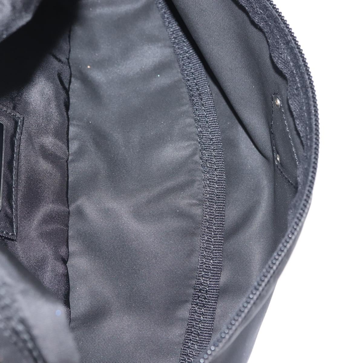 PRADA Waist bag Nylon Black Silver Auth 145954