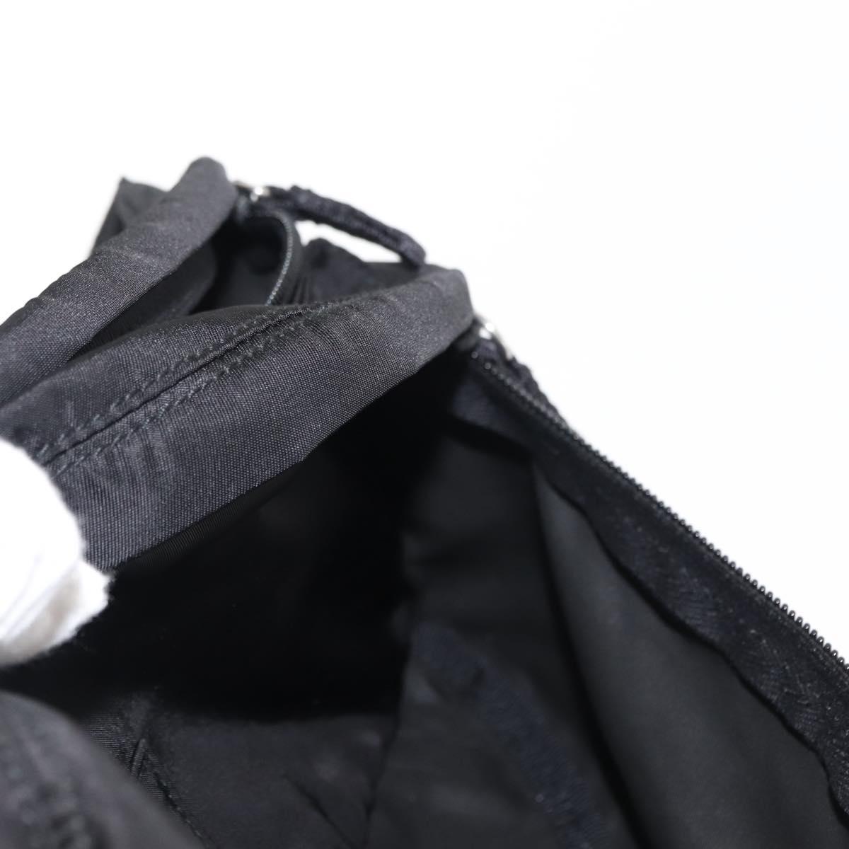 PRADA Waist bag Nylon Black Silver Auth 145954