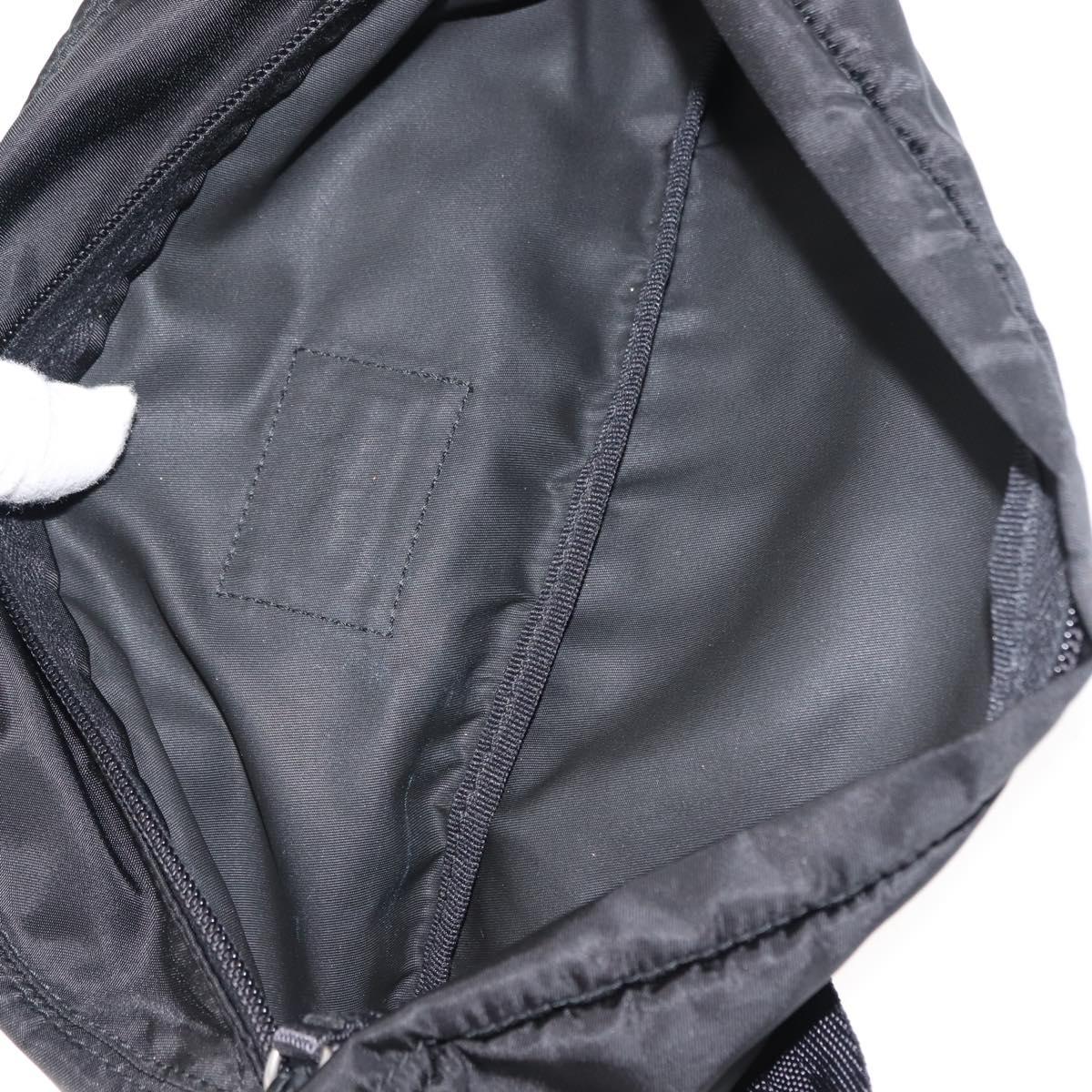 PRADA Waist bag Nylon Black Silver Auth 145954
