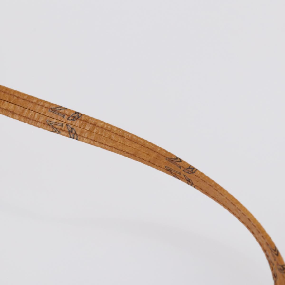 MCM Vicetos Logogram Hand Bag PVC 2way Brown Gold Auth 145962