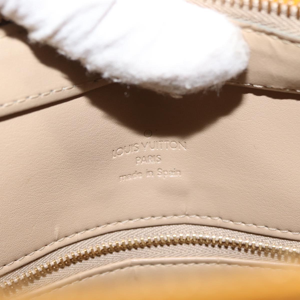 LOUIS VUITTON Monogram Vernis Houston Hand Bag Beige M91004 LV Auth 145966