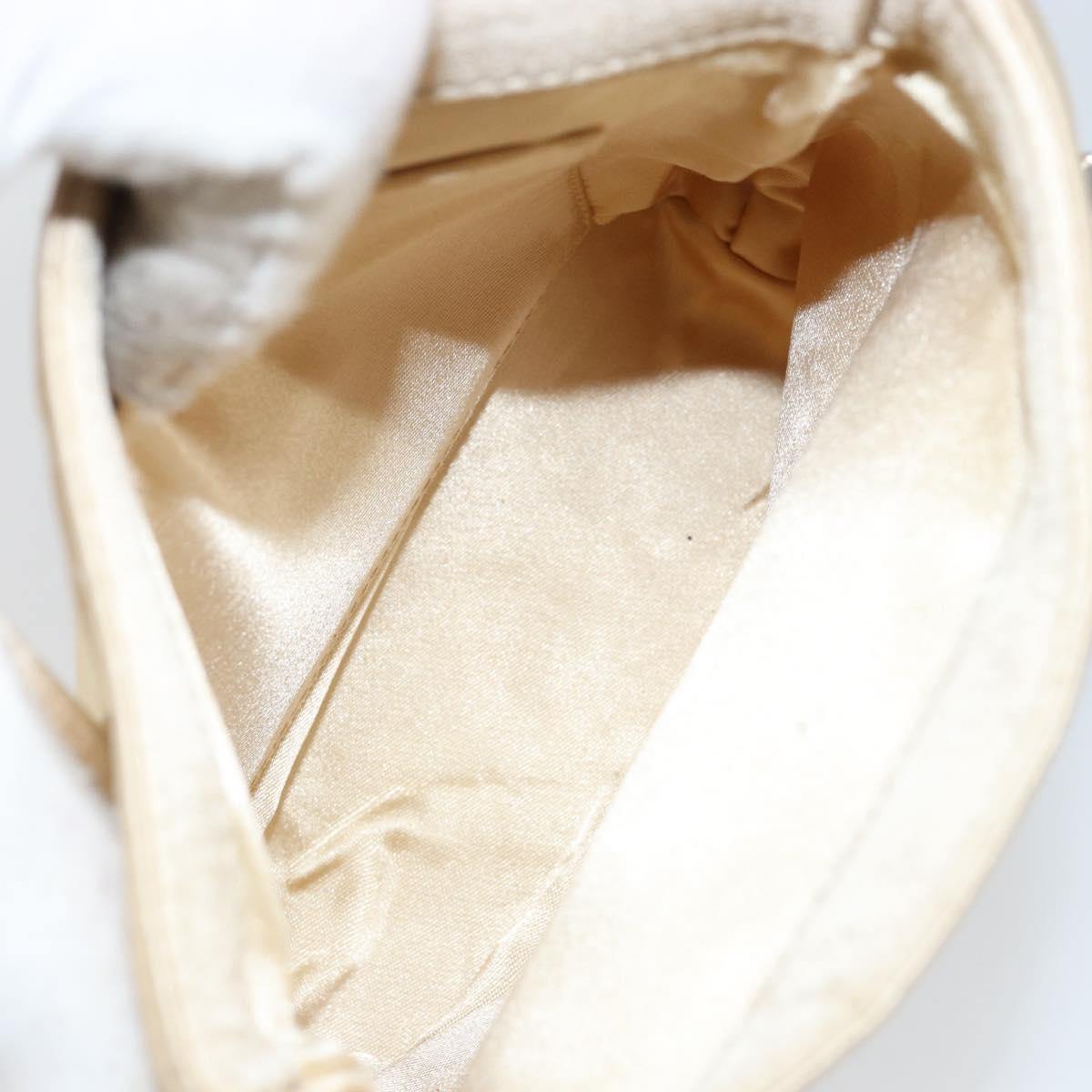 GUCCI Hand Bag Satin Beige 005 4781 0335 Auth 145967