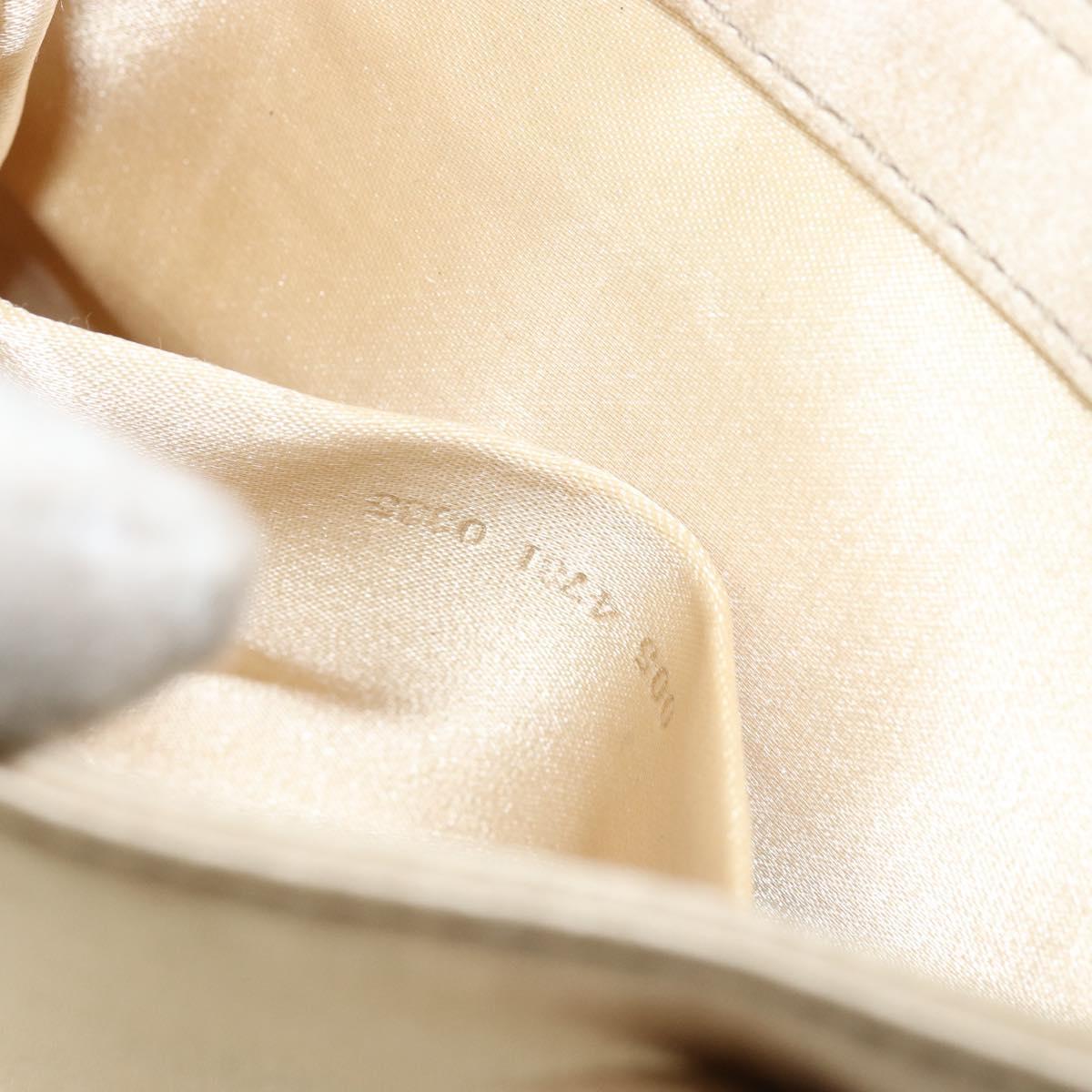 GUCCI Hand Bag Satin Beige 005 4781 0335 Auth 145967