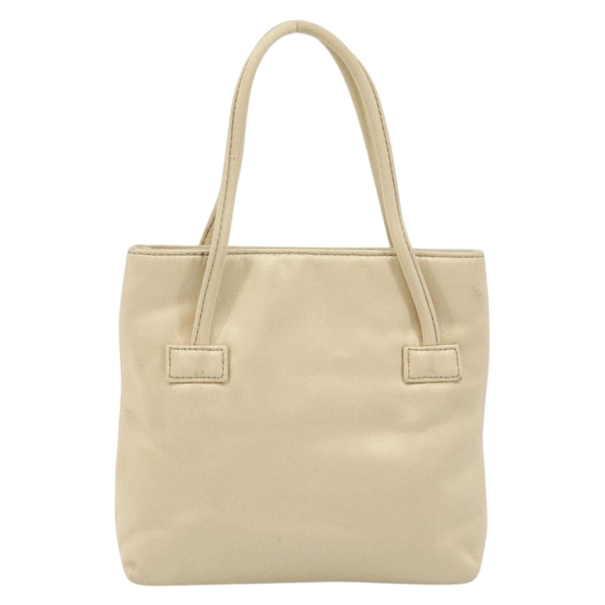 GUCCI Hand Bag Satin Beige 005 4781 0335 Auth 145967