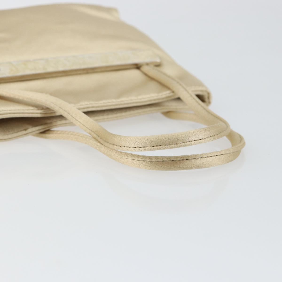 GUCCI Hand Bag Satin Beige 005 4781 0335 Auth 145967