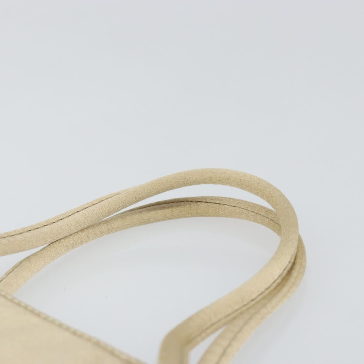 GUCCI Hand Bag Satin Beige 005 4781 0335 Auth 145967