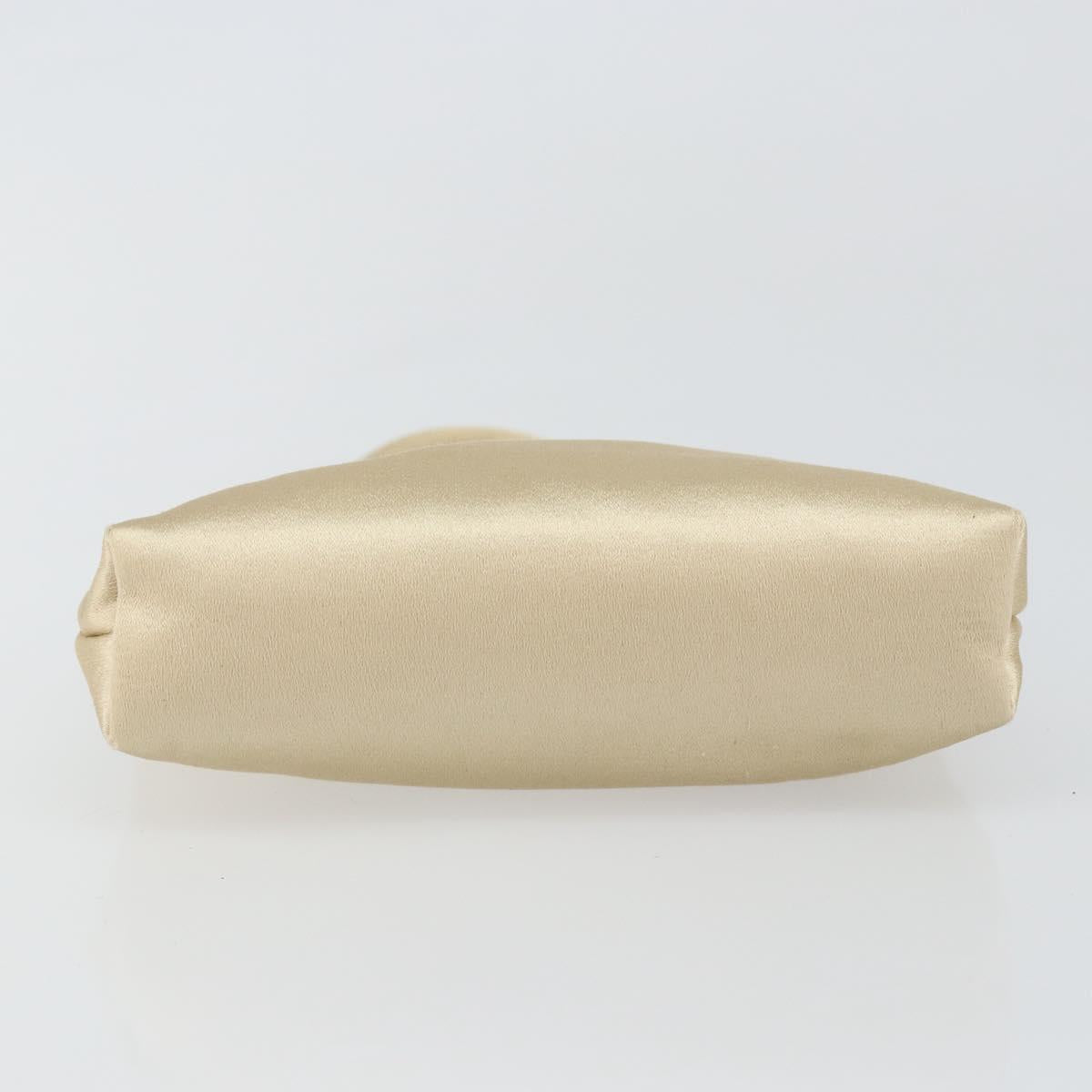 GUCCI Hand Bag Satin Beige 005 4781 0335 Auth 145967