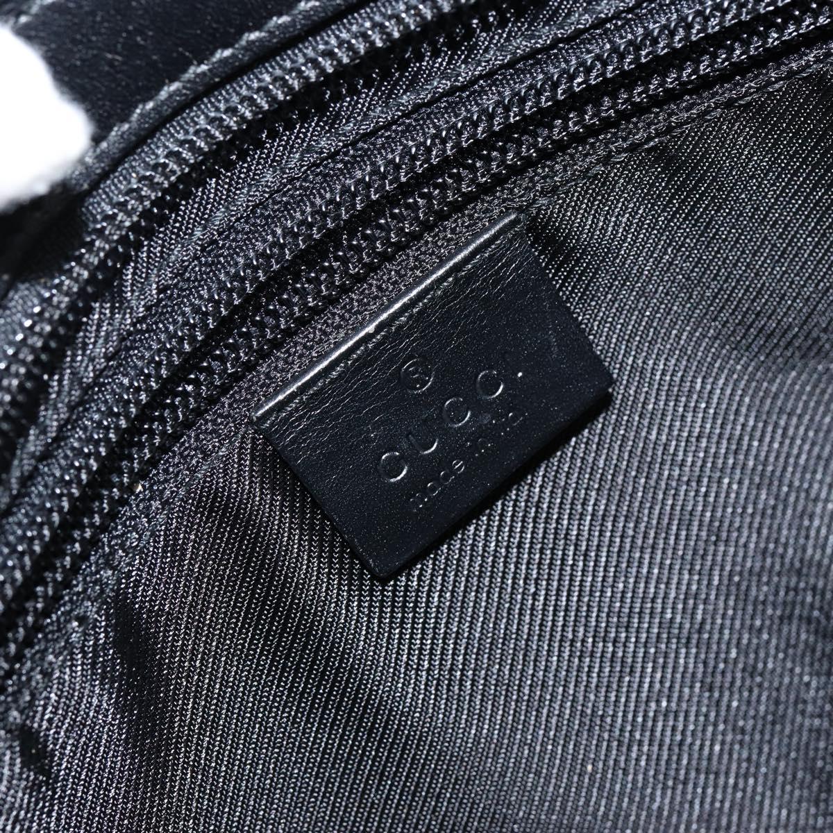 GUCCI GG Canvas Tote Bag Black Silver 019 0426 Auth 145970