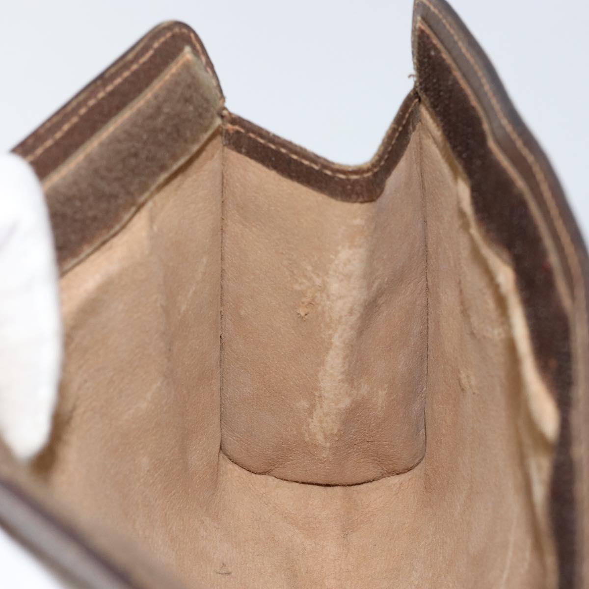 GUCCI GG Supreme Web Sherry Line Clutch Bag PVC Beige Gold 89 01 032 Auth 145971