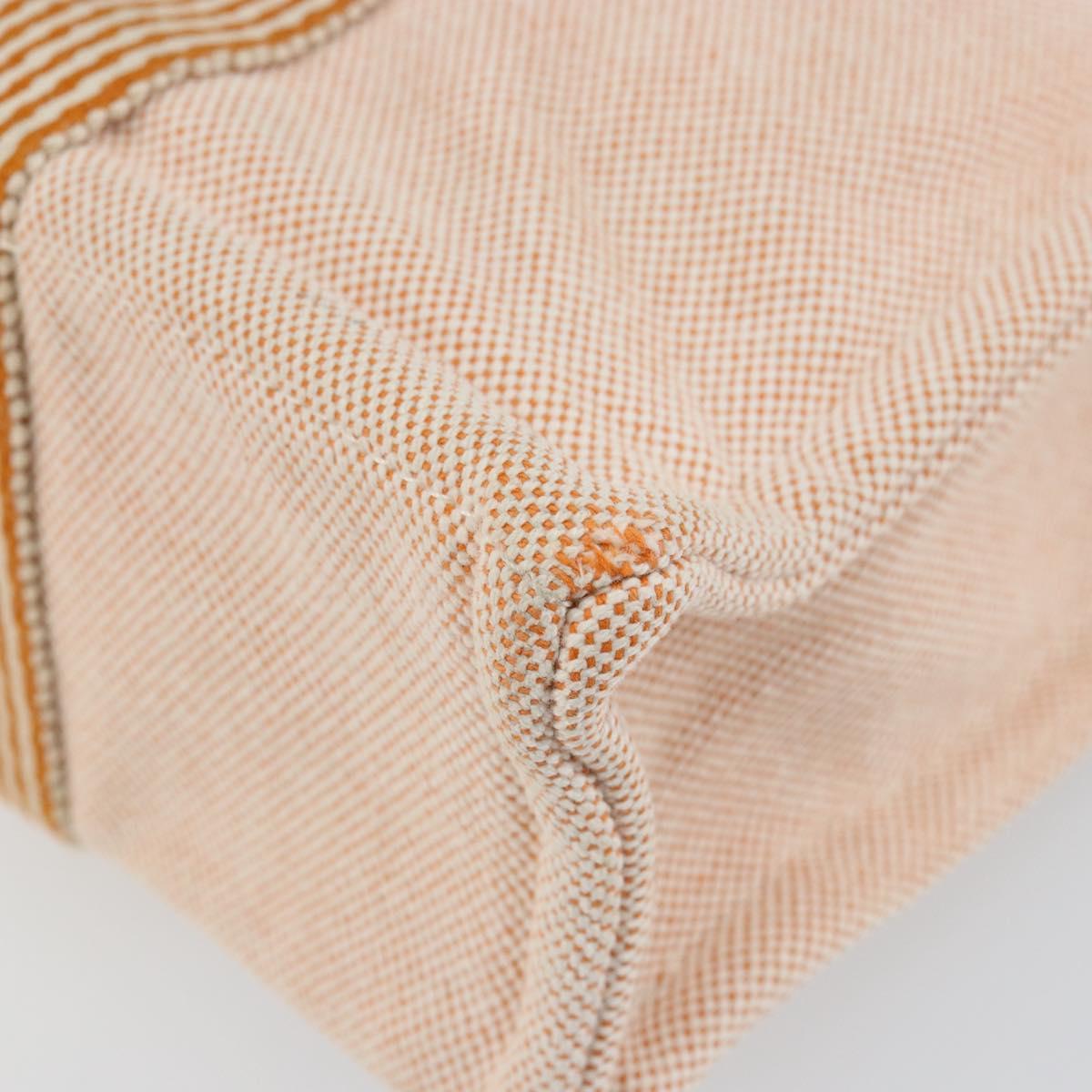 HERMES Fourre Tout PM Hand Bag Canvas Orange Auth 145975