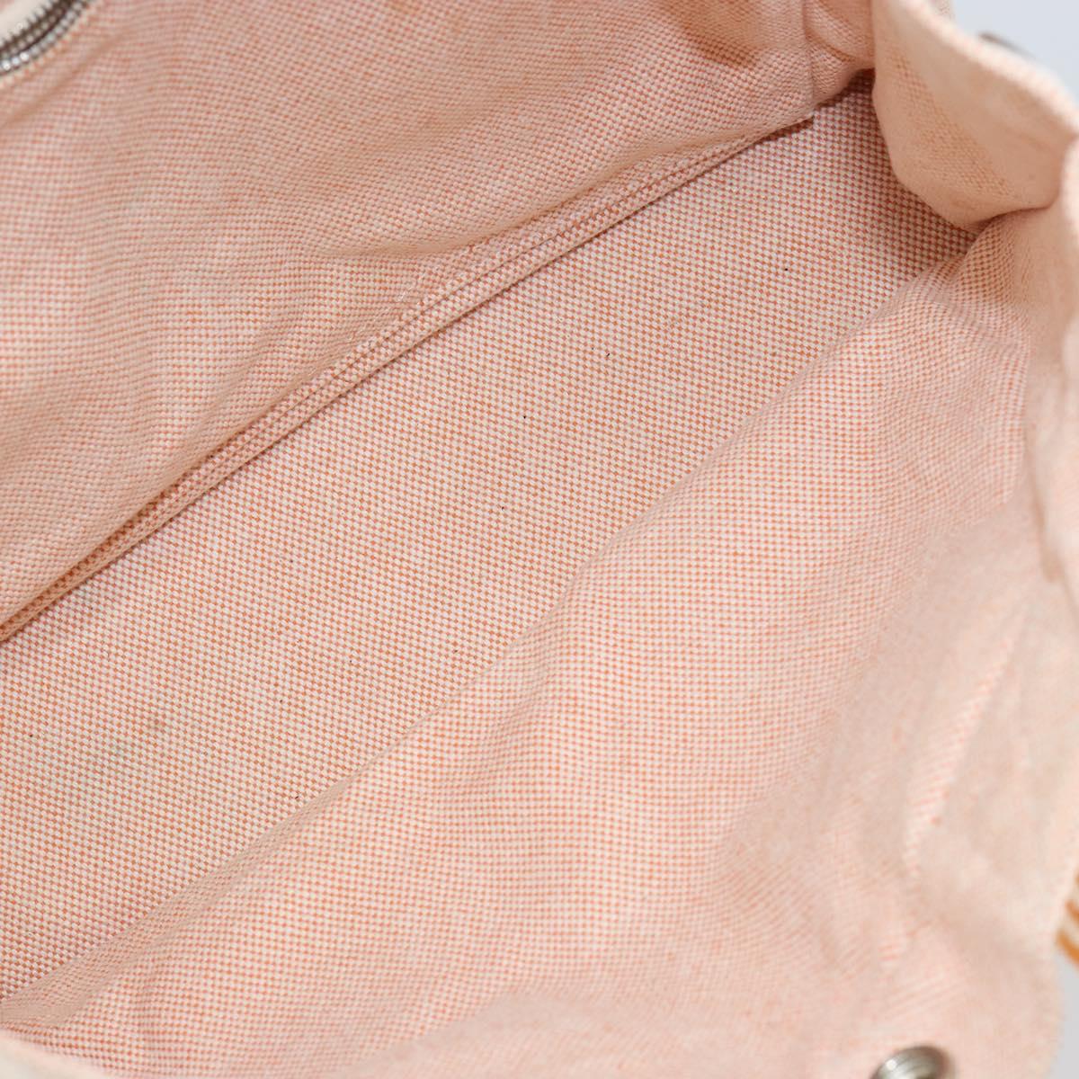 HERMES Fourre Tout PM Hand Bag Canvas Orange Auth 145975