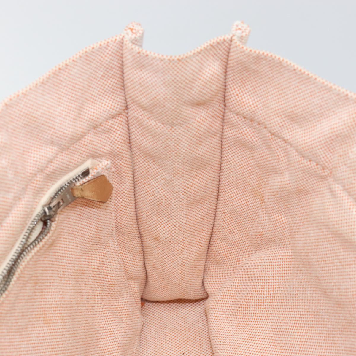 HERMES Fourre Tout PM Hand Bag Canvas Orange Auth 145975