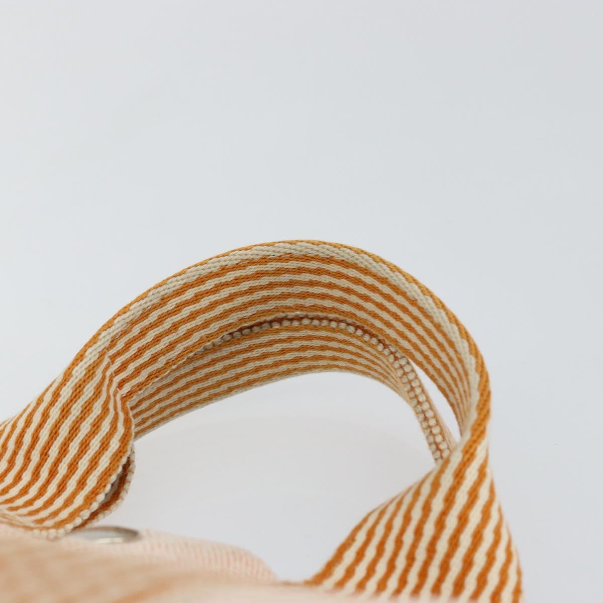 HERMES Fourre Tout PM Hand Bag Canvas Orange Auth 145975