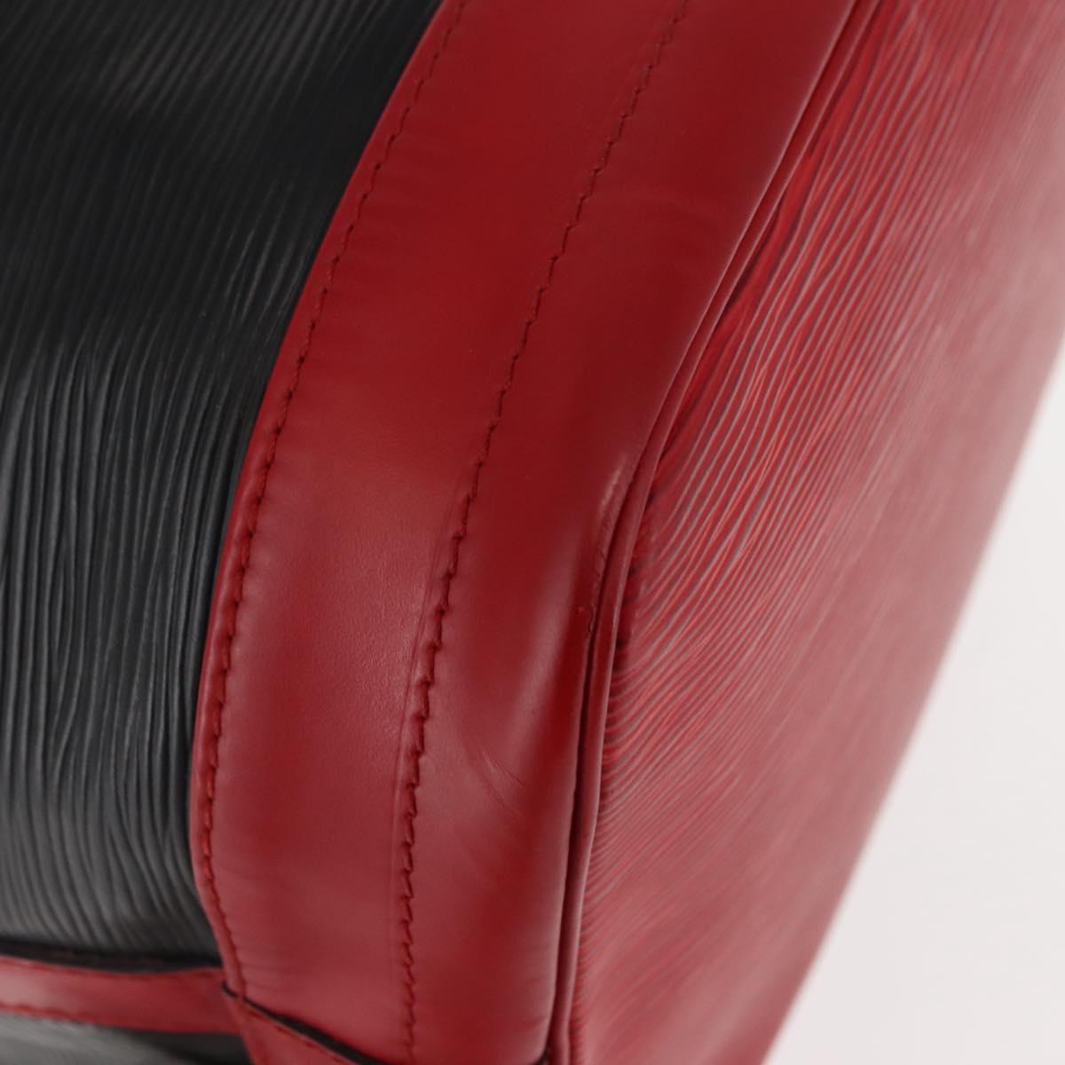 LOUIS VUITTON Epi Noe Shoulder Bag Bicolor Black Red M44017 LV Auth 145982
