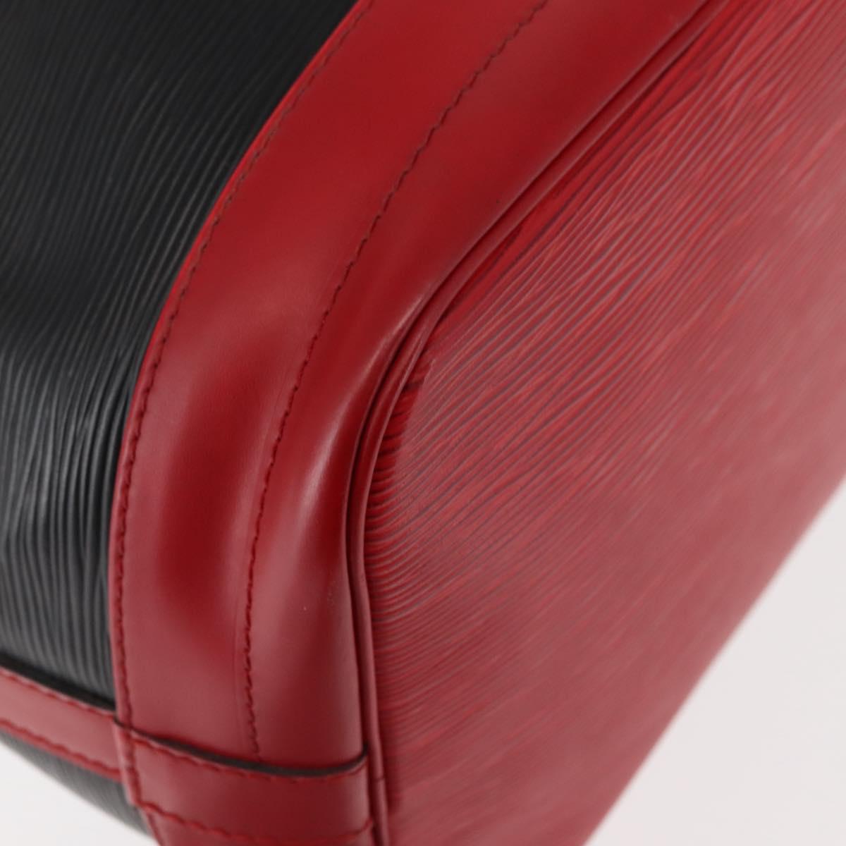 LOUIS VUITTON Epi Noe Shoulder Bag Bicolor Black Red M44017 LV Auth 145982