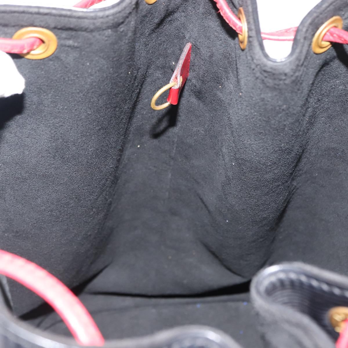 LOUIS VUITTON Epi Noe Shoulder Bag Bicolor Black Red M44017 LV Auth 145982