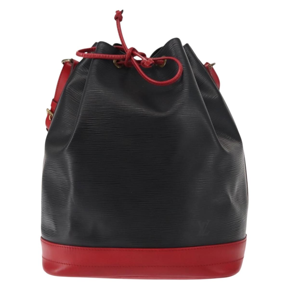 LOUIS VUITTON Epi Noe Shoulder Bag Bicolor Black Red M44017 LV Auth 145982