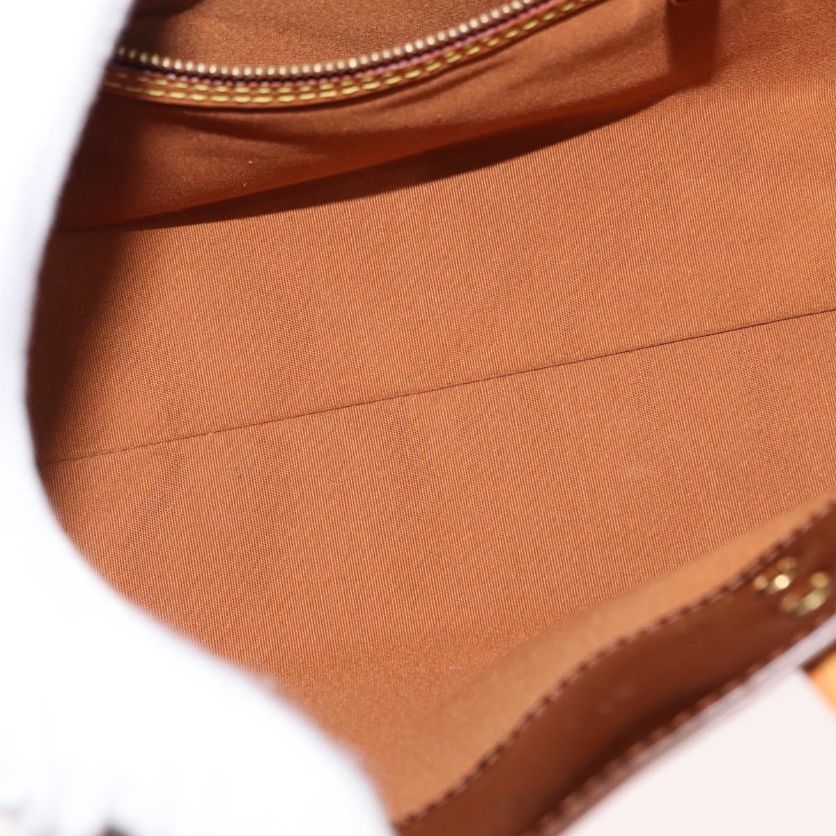 LOUIS VUITTON Monogram Vernis Reade PM Hand Bag Bronze M91146 LV Auth 145983