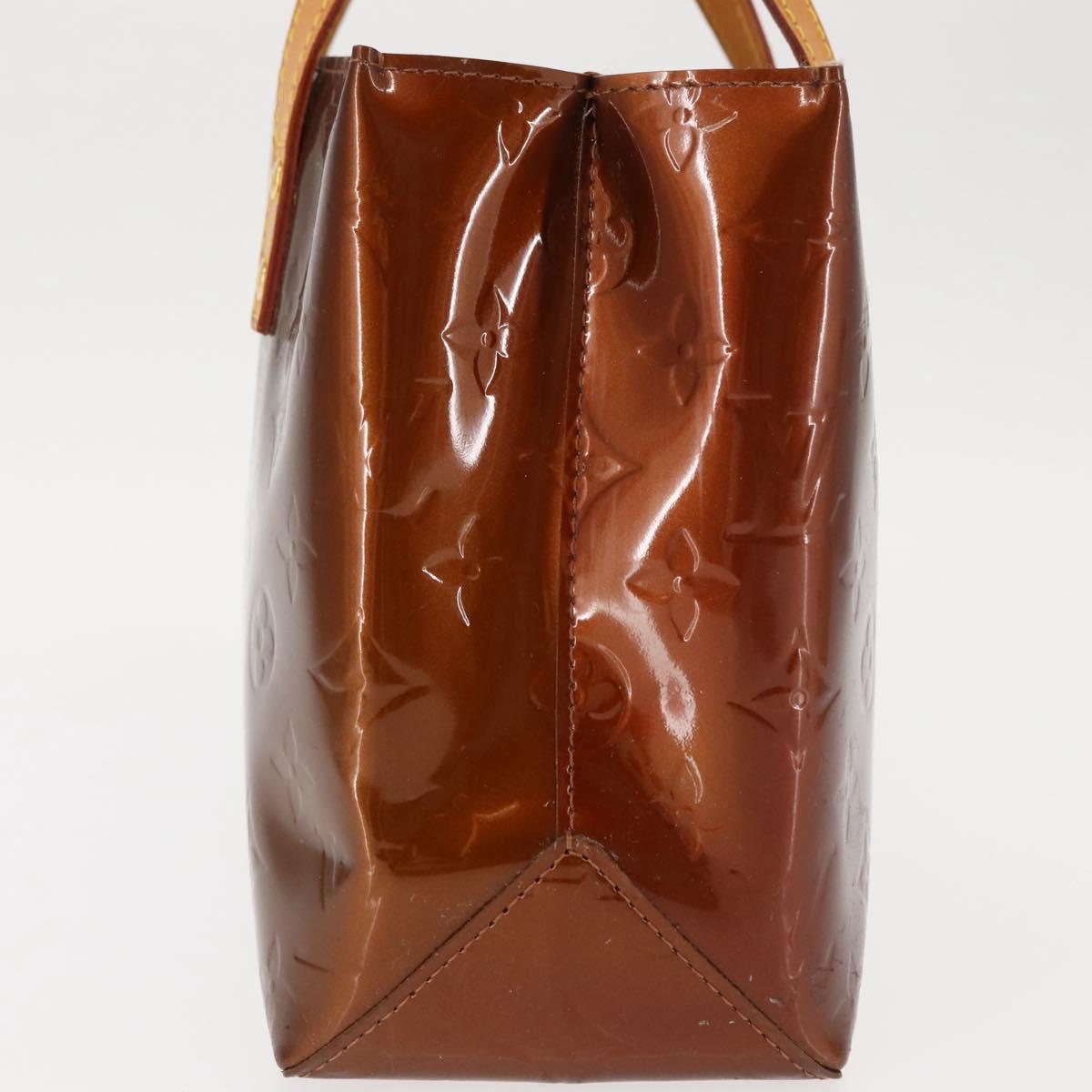 LOUIS VUITTON Monogram Vernis Reade PM Hand Bag Bronze M91146 LV Auth 145983