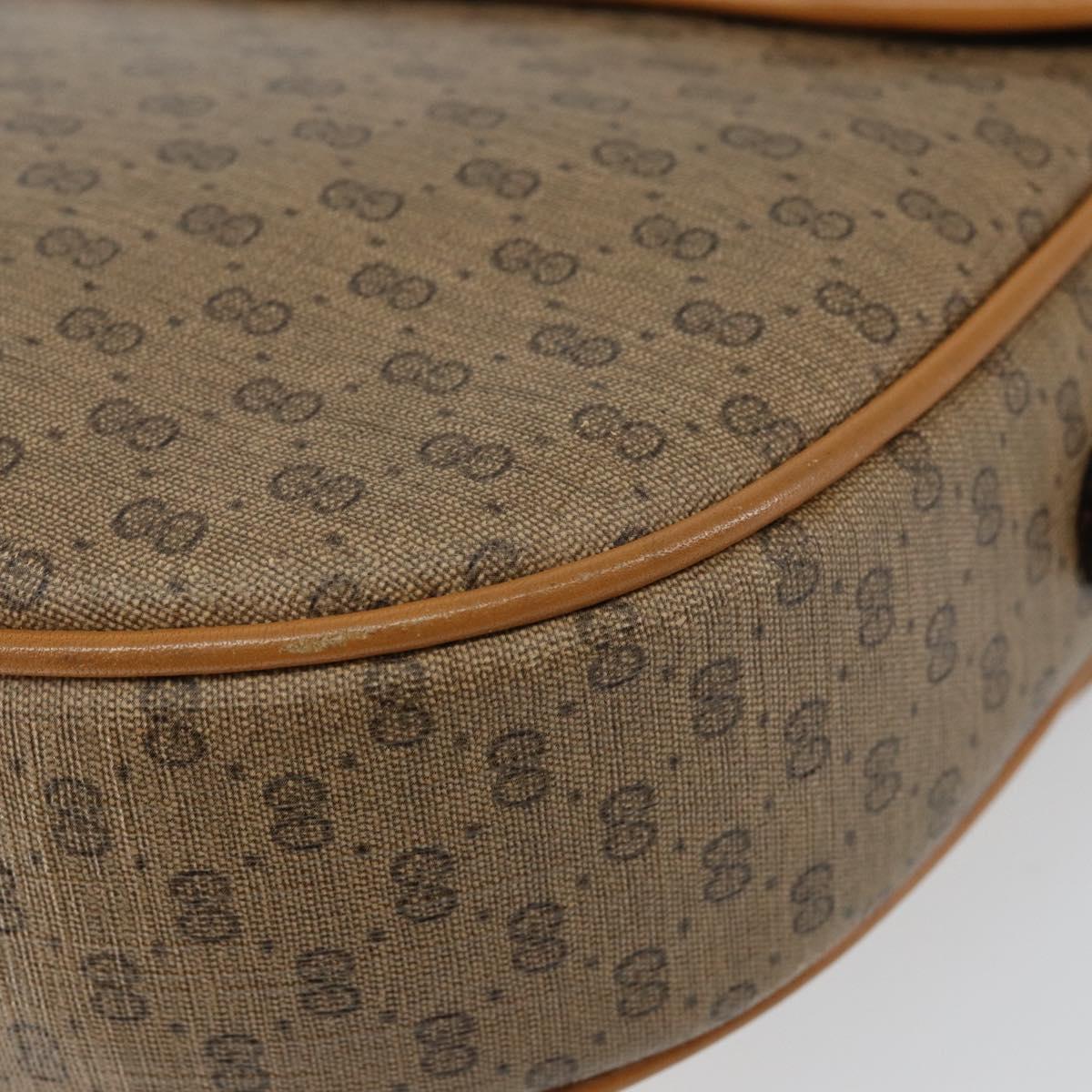 GUCCI Micro GG Supreme Shoulder Bag PVC Beige Gold 001 084 0259 Auth 145987