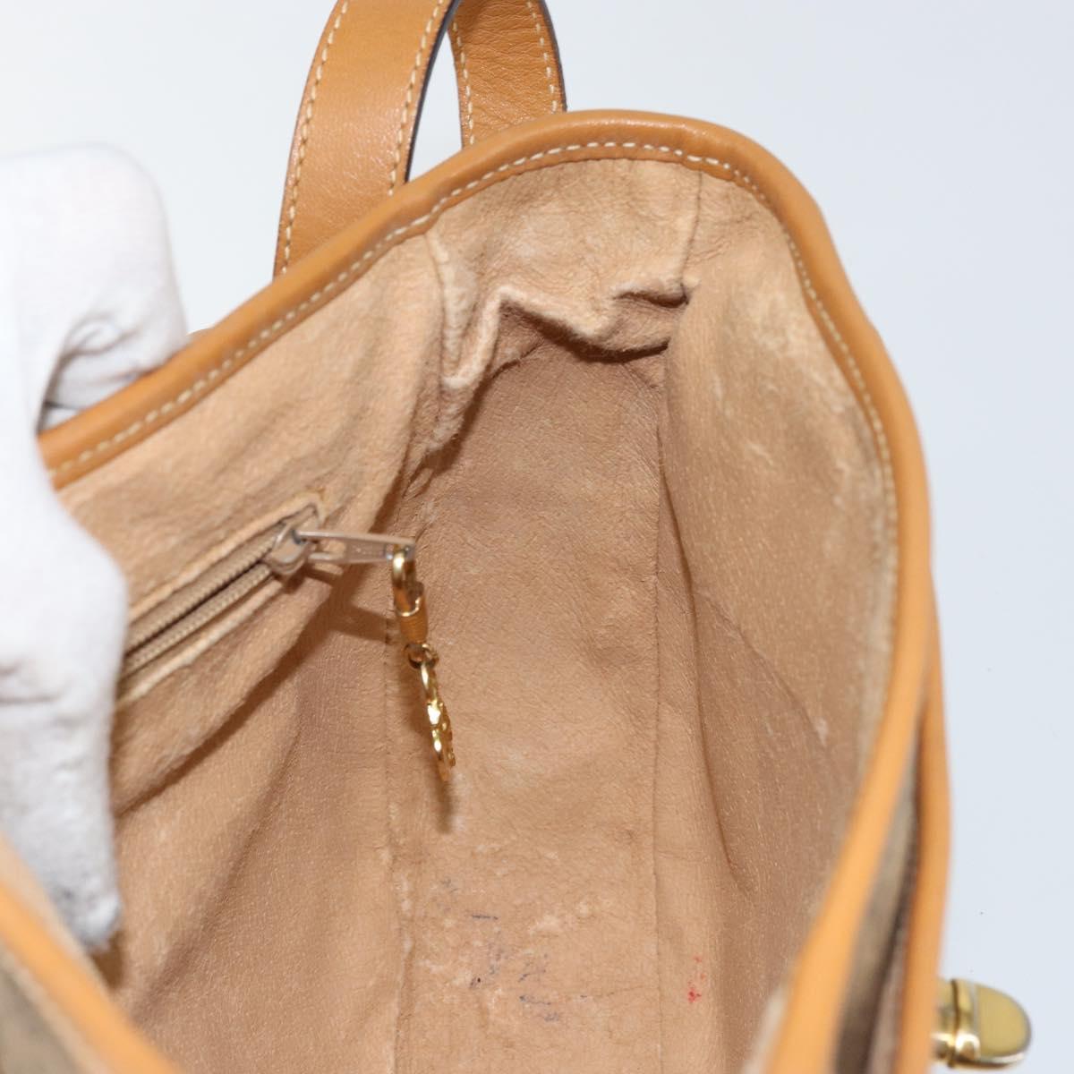 GUCCI Micro GG Supreme Shoulder Bag PVC Beige Gold 001 084 0259 Auth 145987