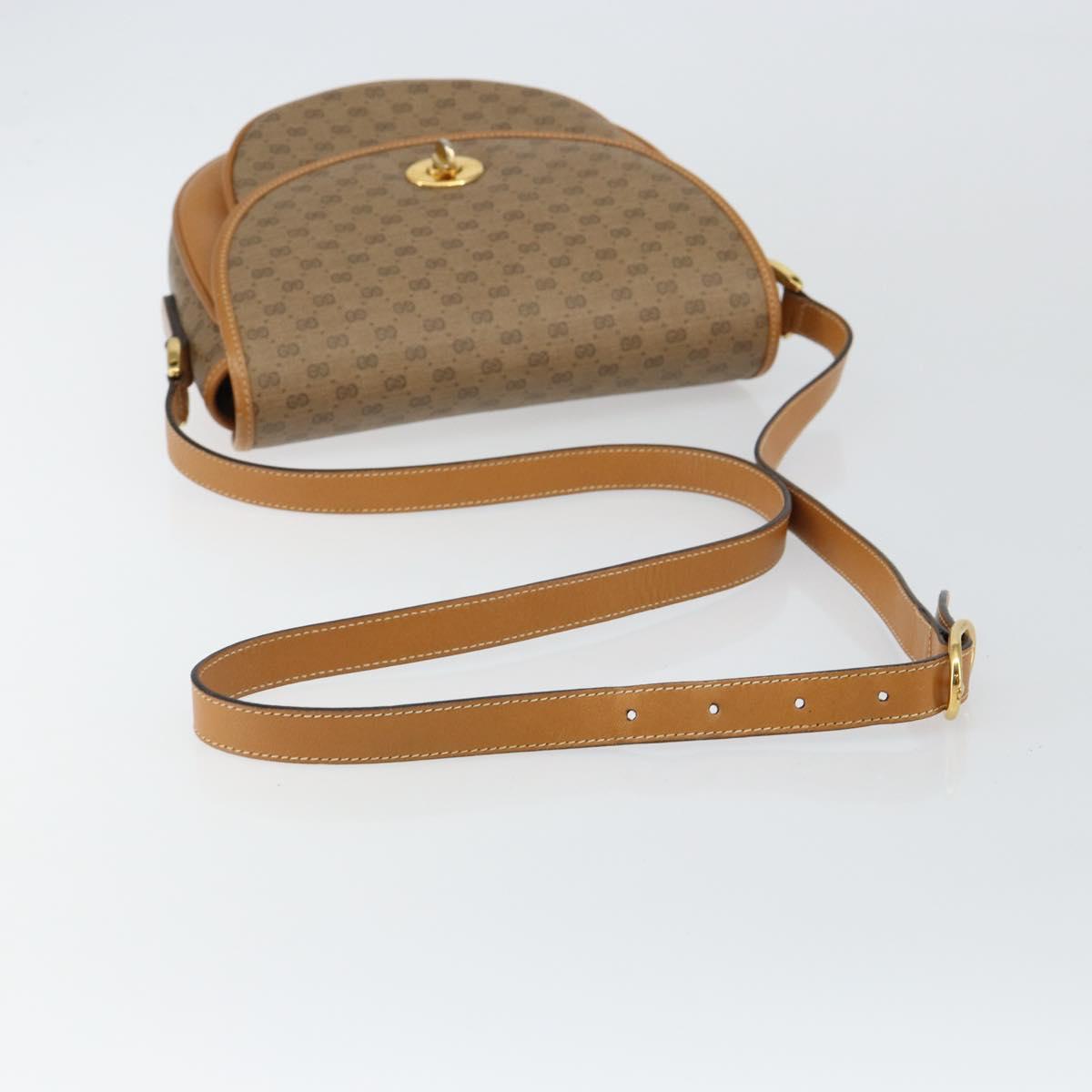 GUCCI Micro GG Supreme Shoulder Bag PVC Beige Gold 001 084 0259 Auth 145987